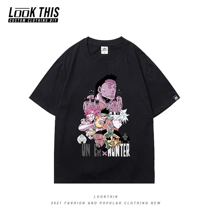

2021 Boy Summer Girls Short Sleeve Tops HUNTER X HUNTER O-Neck Hip Hop Teens Student T Shirt Anime Sport Casual Tee Shirt