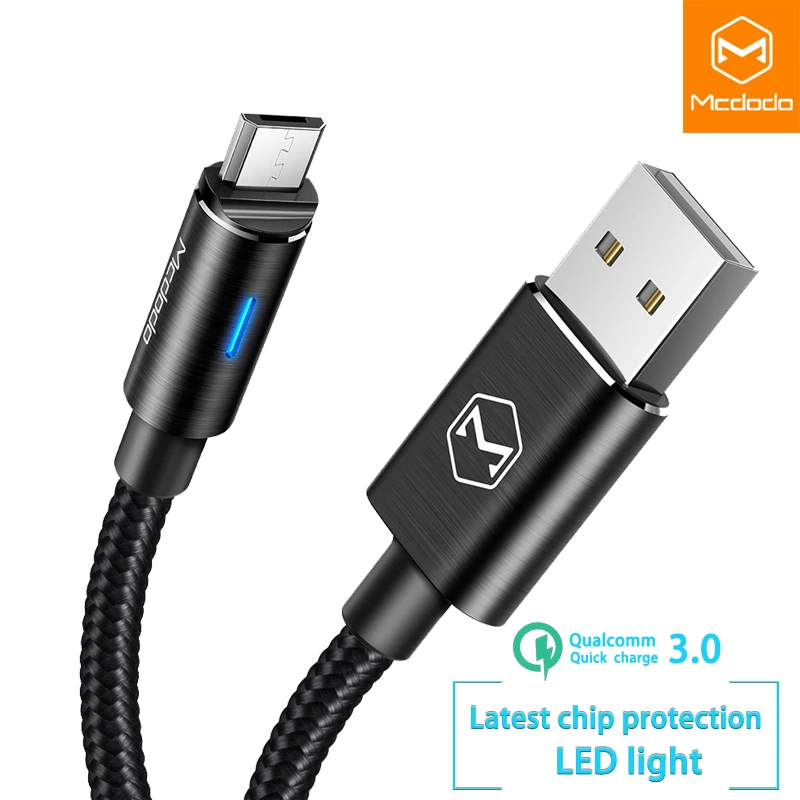 10 шт./лот Mcdodo Micro USB кабель для Samsung Xiaomi Huawei QC3.0 Быстрая зарядка автоматическое