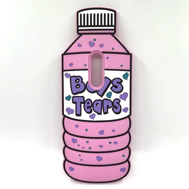 Новая мода 3D Boys Tears минеральная бутылка для воды с чехлом Мягкая силиконовая