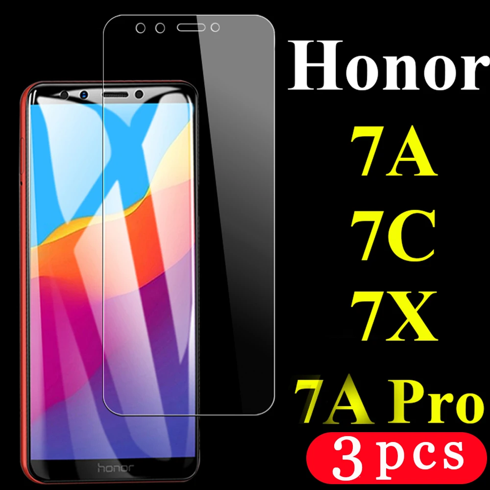 3 шт. 9H для huawei honor 7A 7C pro 7 7S 7X Закаленное стекло Защитная пленка экрана телефона на