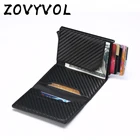Кошелек ZOVYVOL RFID из углеродного волокна, искусственная кожа, визитчехол, одна коробка, смарт-Кредитная карта держатель, 2020, новинка, RFID Кошелек для монет