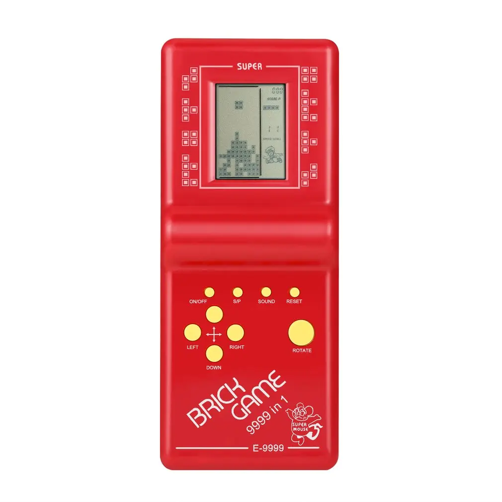 Classic Tetris Hand Held LCD Electronic Game Toys Fun Brick Riddle Handheld Console Random color | Электроника