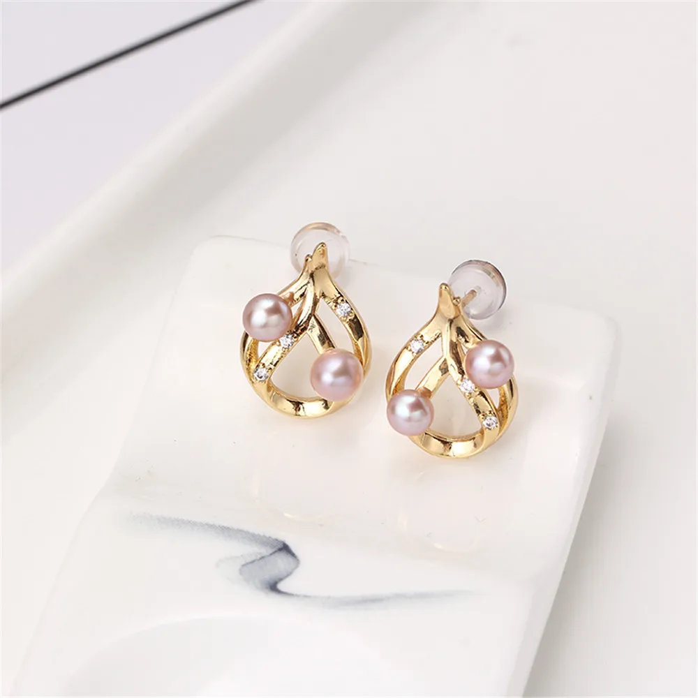 

Серьги из серебра 925 пробы с двойным жемчугом и Цирконом в форме капли воды