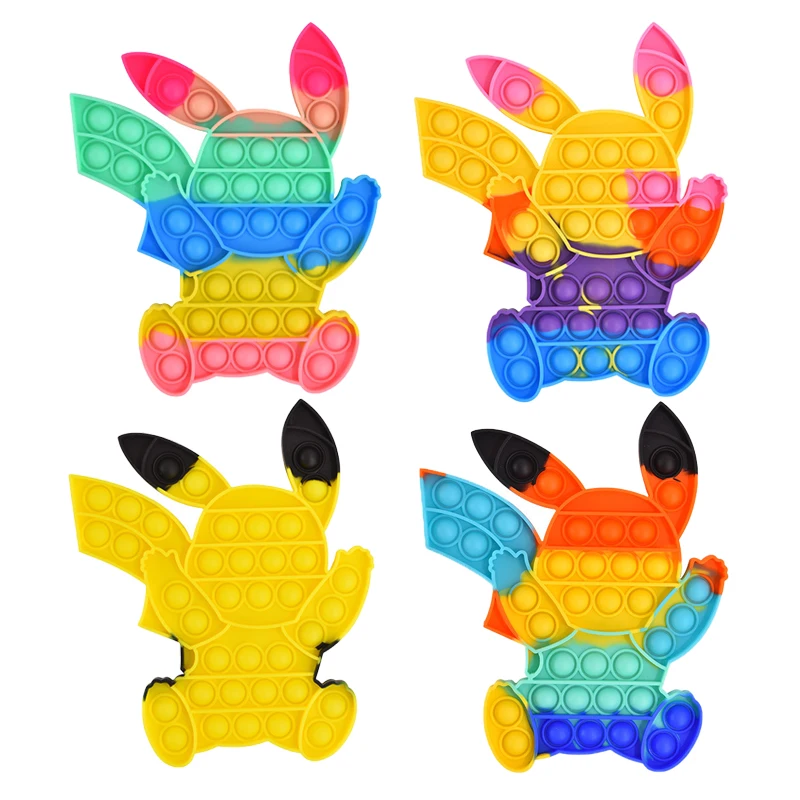 

Push Bubble Pikachu Candy Color Relieve Fidget Toys Push Bubble Popet Alleviating Pressure Alleviate Autism Toy