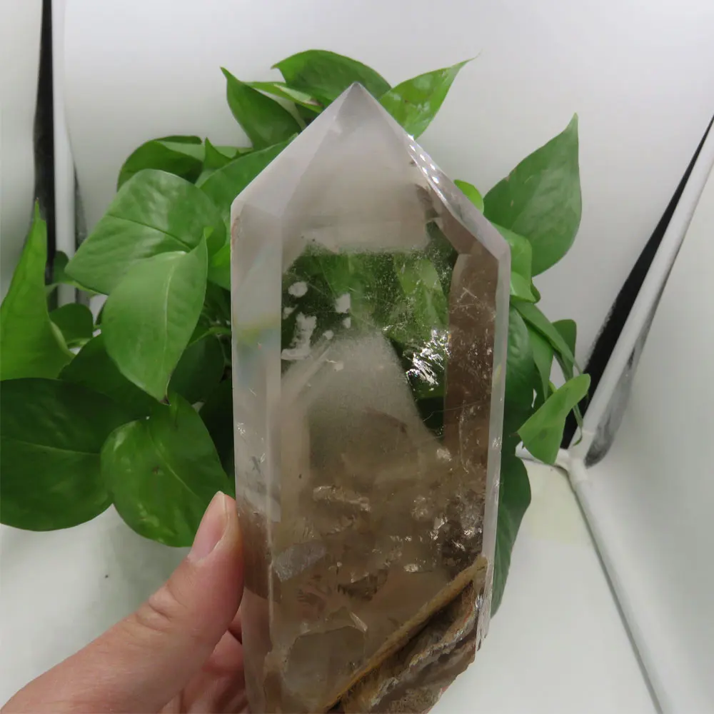 411g New AAAA Natural White Phantom Rutile Quartz Crystal Point Wand Mineral Stone | Дом и сад