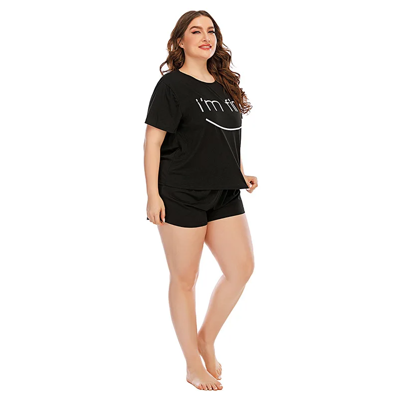 Комплект WHZHM женский из 2 х предметов с принтом букв и коротким рукавом свободный