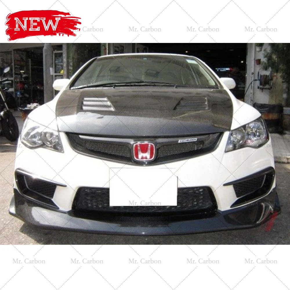 Передняя губа из стекловолокна для CIVIC FD2 JS RACING комплект обрезки губ тюнинговая