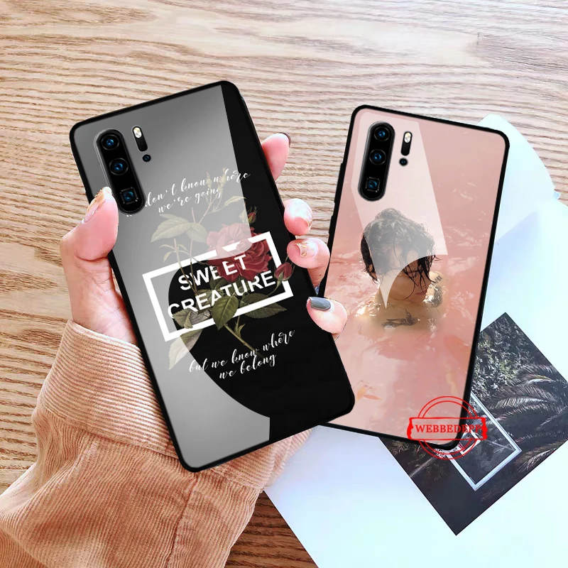 

Harry Styles Behandeln Menschen Glass Case for Huawei P10 lite P20 Pro P30 P Smart honor 7A 8X 9 10 Y6 Mate 20