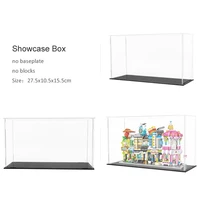 27 5cm plastic acrylic transparent loz box for collection action figures blocks assembled dustproof display box for bricks toys