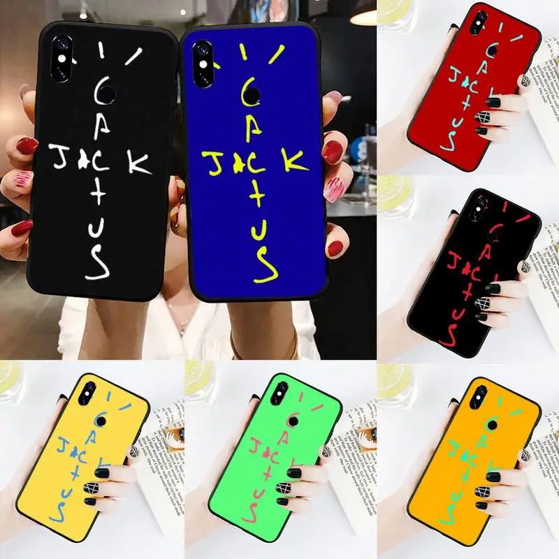 

cactus jack letter words Phone Case For Xiaomi Redmi Note 4 4x 5 6 7 8 pro S2 PLUS 6A PRO