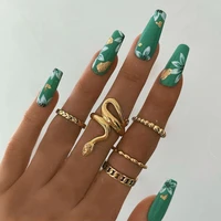 vintage snake rings for women stainless steel punk snake shaped animal ring girl aesthetic fashion boho jewelry wholesale
