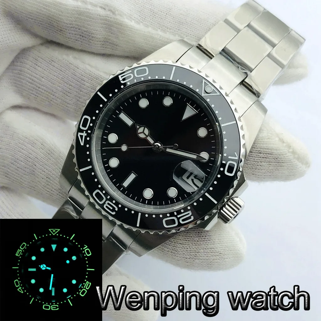 

Goutent 40mm Top Mechanical Watch 100m Waterproof Sapphire Glass Super Luminous 21 Jewels Miyota 8215 Movement Automatic Watch