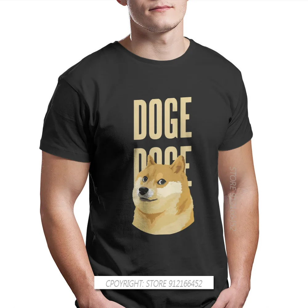 

Dogecoin Cryptocurrency Miners Meme Original TShirts Doge Distinctive Homme T Shirt Hipster Clothes 3XL