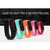 casual sport digital watch candy color digital led electronic children watches for girl boy wristwatch silicone for kids gifts