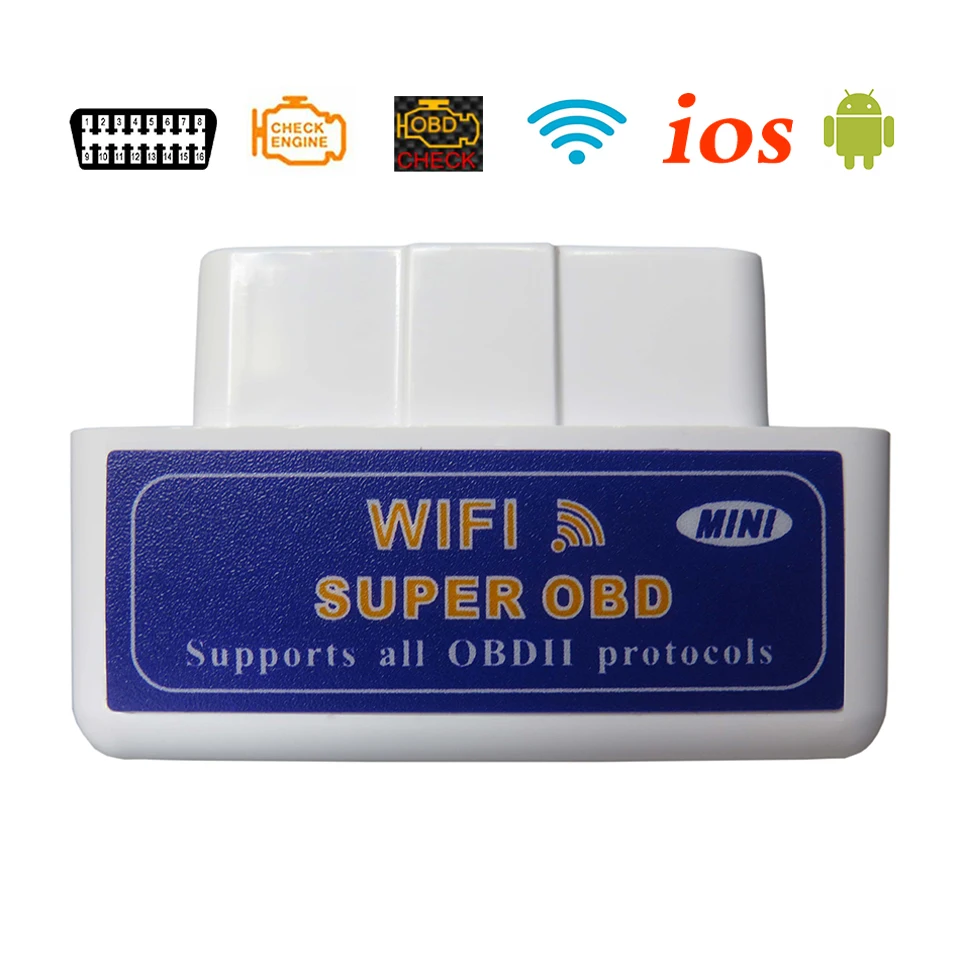 OBD2 Scanner Mini ELM327 Wifi V1.5 Car Diagnostic-Scanner For Android/iOS Wi Fi ELM 327 V 1.5 WI-FI OBD 2 Auto Diagnostic Tools