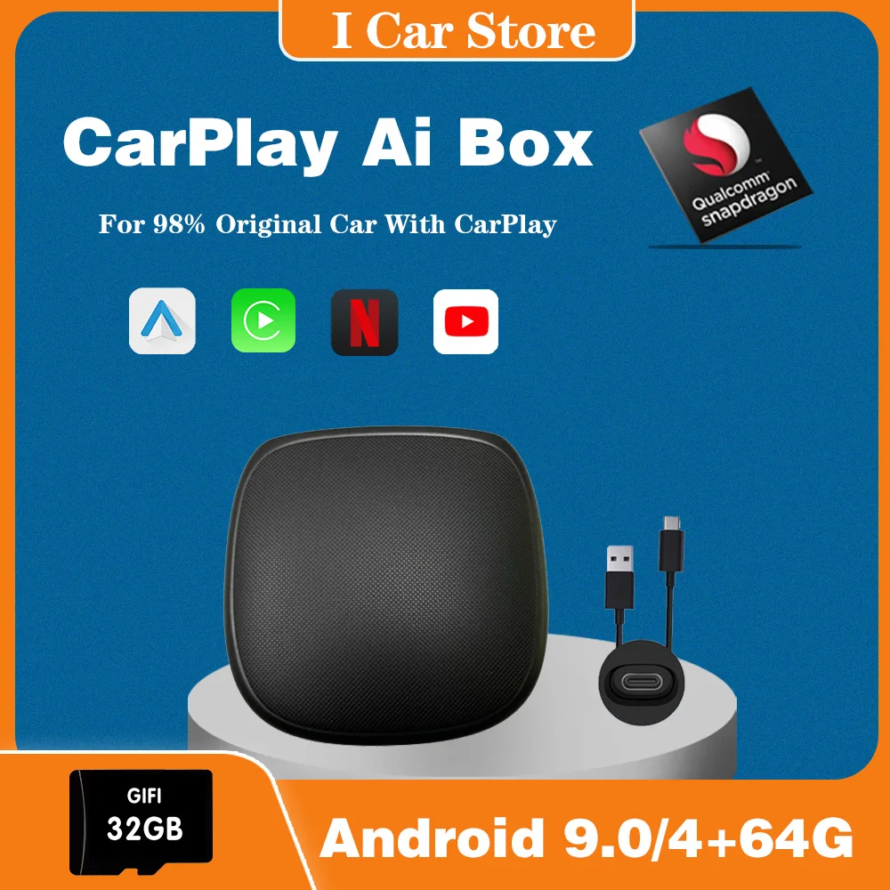 

Carplay Ai Box UX999Pro беспроводной Android 9,0 адаптер Carplay Ai Box Netfilx YouTube Автомобильный мультимедийный плеер для автомобиля Audi Kia Mazda