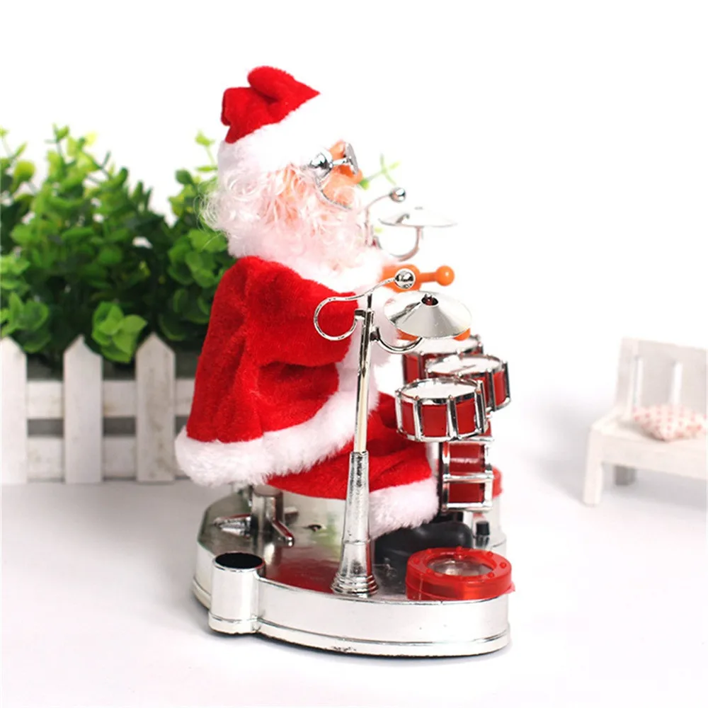 Музыкальная игрушка Дед Мороз барабан игра электронное пианино кукла домашний