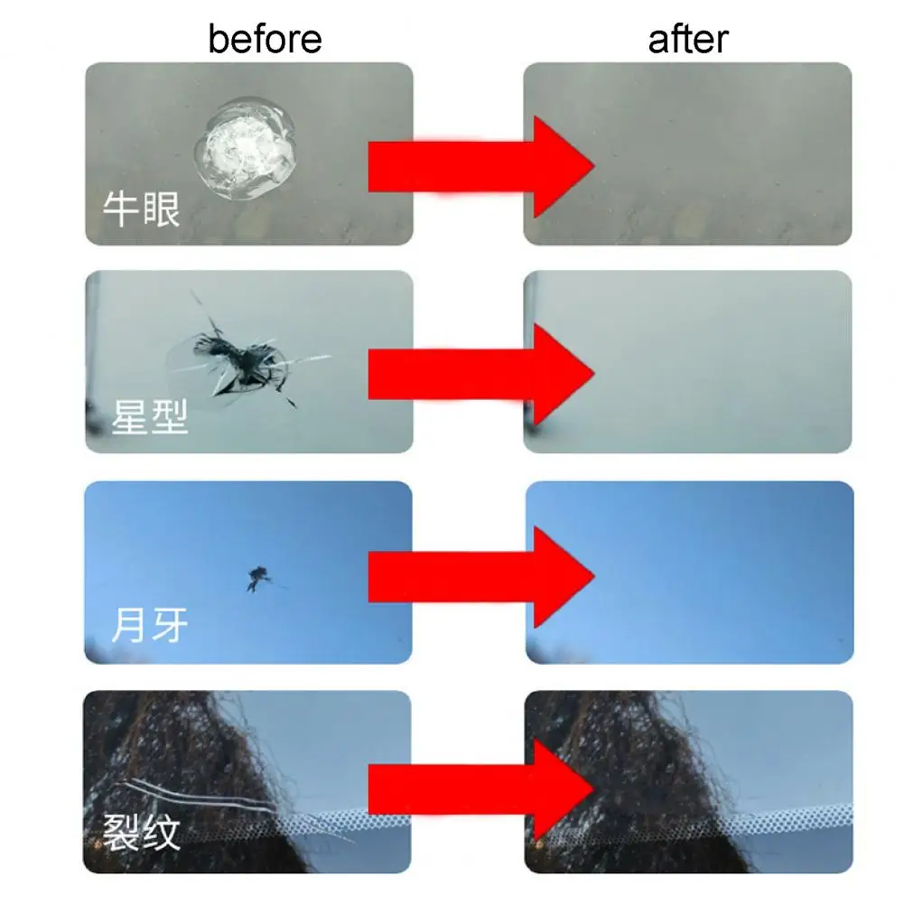 

Car Windshield Repair Tool Professional Scratch Crack Repair ABS Quick Fix Glass Filler Window Car Windshield Repair Tool