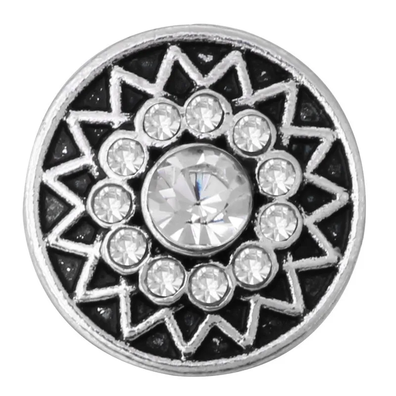 10 шт./лот Смешанные 12 мм Хрустальный цветок кнопка ювелирные изделия для защелок