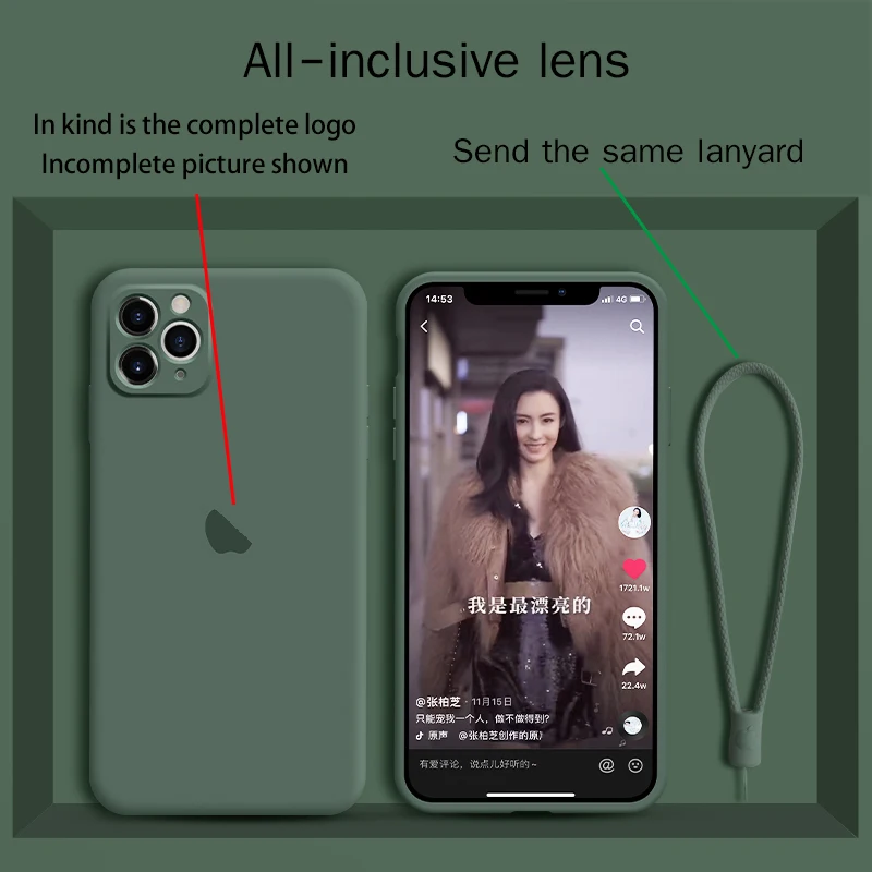 Жидкий Силикон для iphone11 телефон с камерой все включено 11pro max оригинальная новая