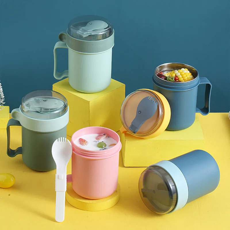 Ланчбокс 500 мл портативный пищевой Термоизолированный контейнер чашка для