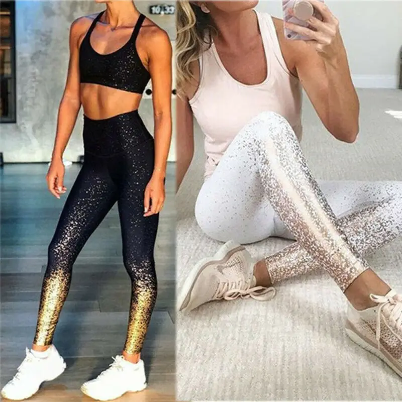 2019 новые женские штаны для йоги шикарные леггинсы занятий фитнесом бега с