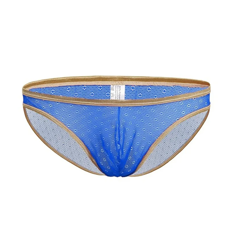 Мужские кружевные золотые стринги нижнее белье трусы трусики дышащее