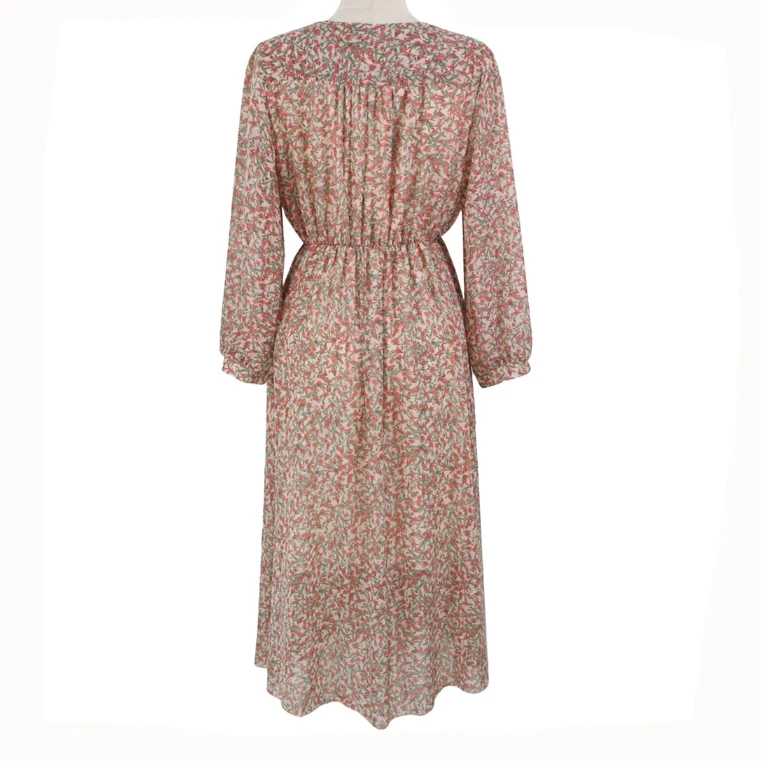 Платья размера плюс осень 2019 новые женские с цветочным принтом подкладкой милое