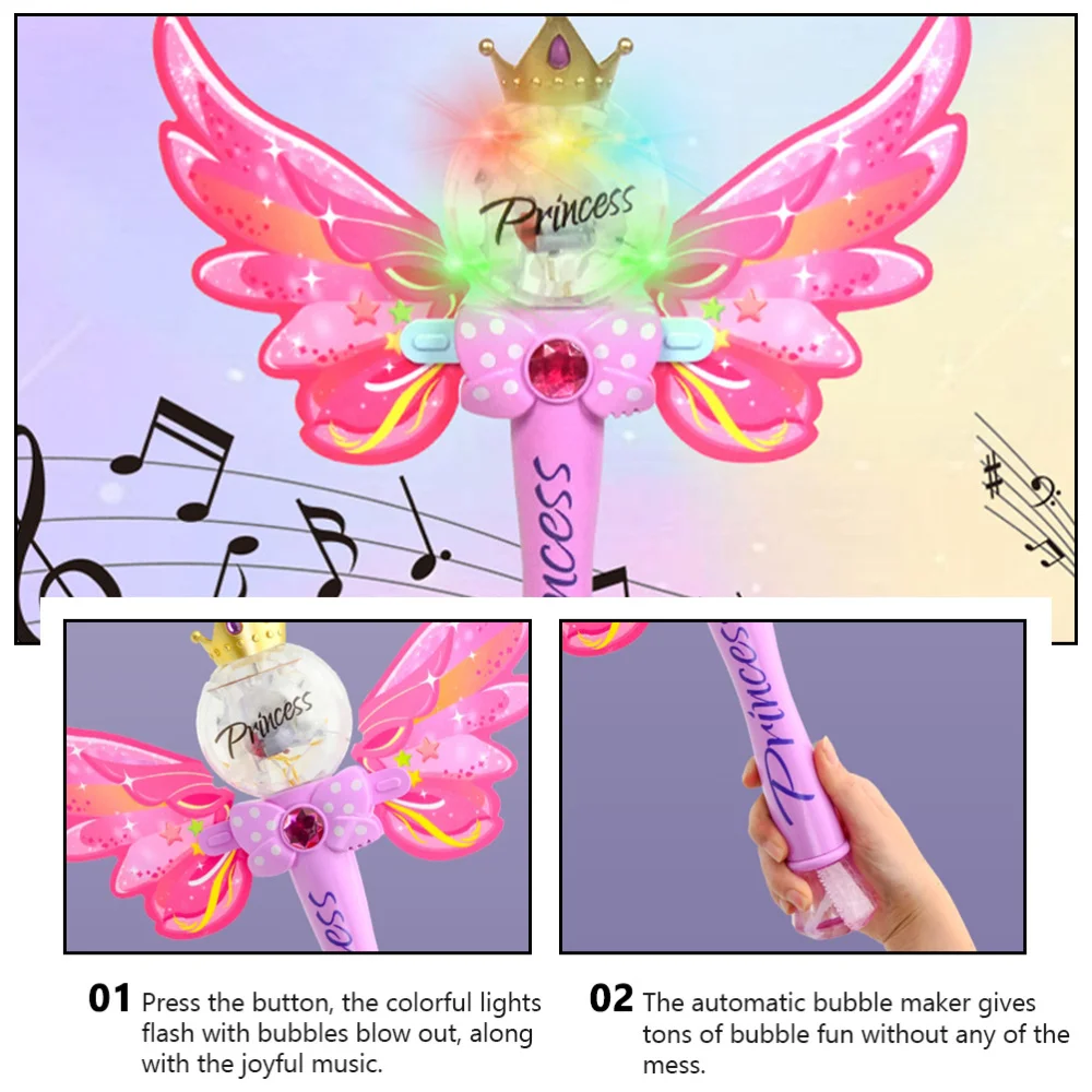 

Children Electric Bubble Machine Bubble Maker with and Light Battery