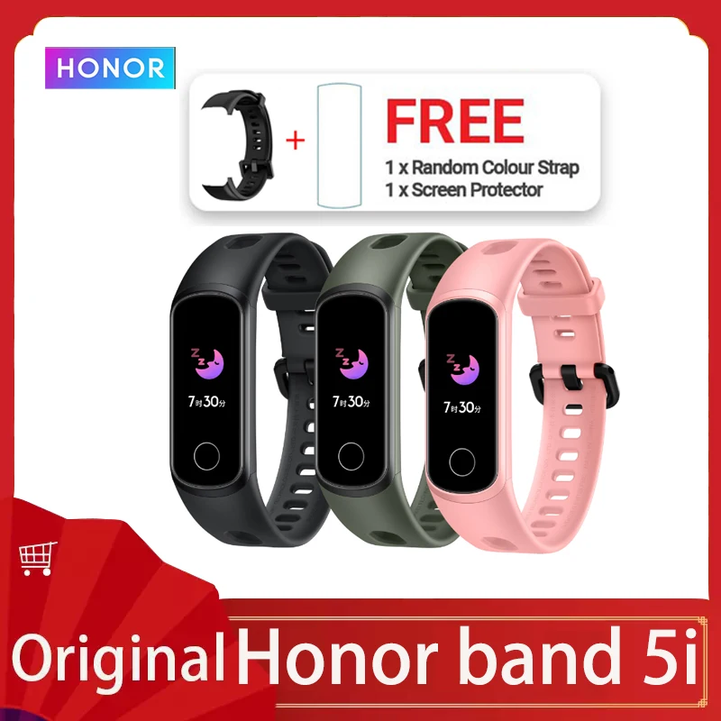 

Original Huawei Honor Band 5i Smart Wristband AMOLED Huawe smart watch sleep swimming sport tracker SpO2 Blood Oxygen for Redmi