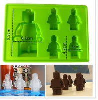 building blocks chocolate silicone molds robot ice cubes tray fondant cupcake candy soap mold resin clay cake decorating tools