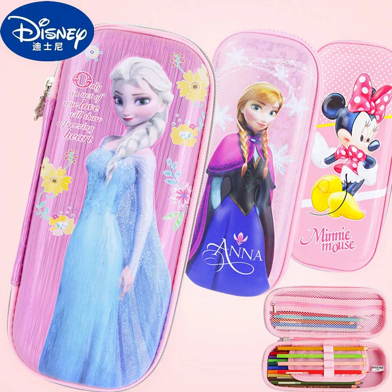 Замороженные Микки и Минни Маус милый пенал disney пенал с мультяшным рисунком Белоснежки и принцессы с длинными волосами ящик детского подарка