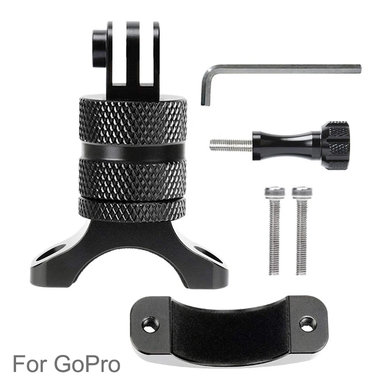 For GoPro Алюминиевый зажим для крепления штатива на руль велосипеда мотоцикла для GoPro Hero 8 7 6 5 Yi 4K Sjcam Eken для Go Pro аксессуар - Цвет: For GoPro