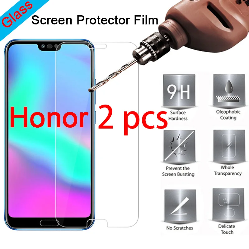 1pcs/2pcs Transparent Screen Protector for Honor 8 Pro 8C 7S 7 Lite 6 9H HD Protective Glass on Huawei Note 10 | Мобильные телефоны