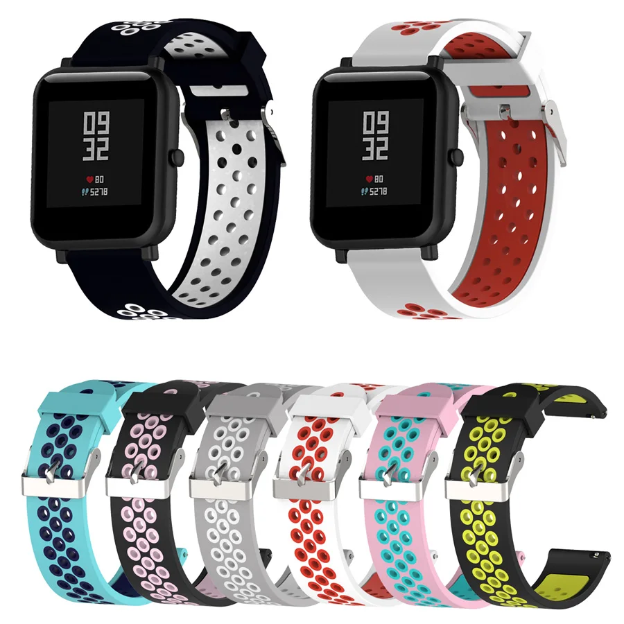 Ремешок силиконовый для Xiaomi Huami Garmin AMAZFIT Bip Pace Lite сменный спортивный браслет умных
