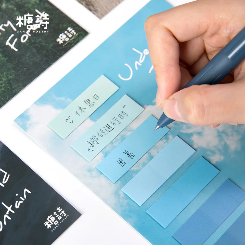 

70 Sheets/pack Vintage Style Misty Forest Bookmark Flag Tab Index Page Marker Sticky Notes