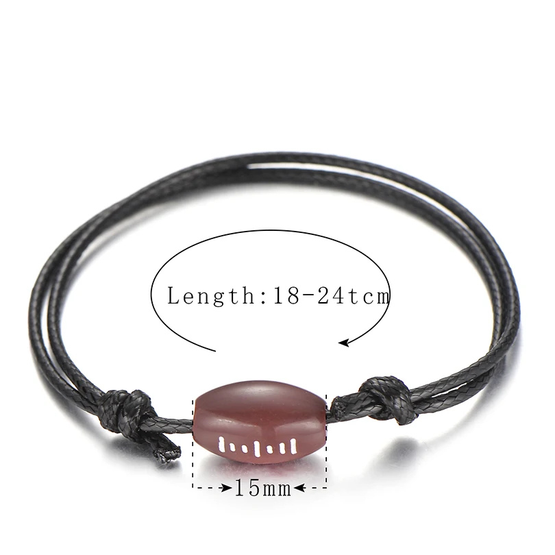 IYOE винтажные черные браслеты из пукожаной веревки для женщин и мужчин Бейсбол