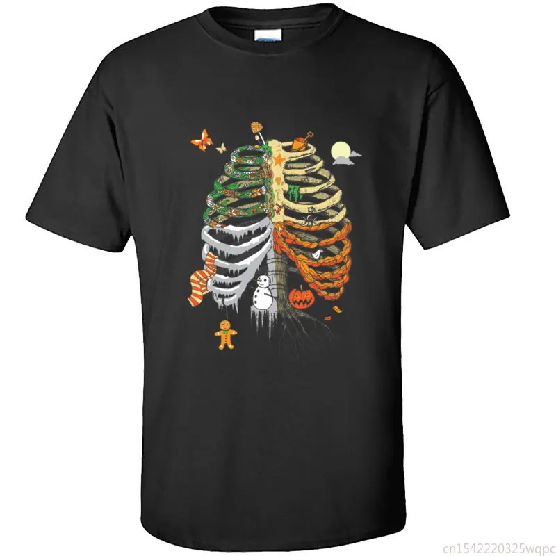 

Skeleton Print T - Shirt for Men Before Short Sleeve Crew Neck T Shirt
