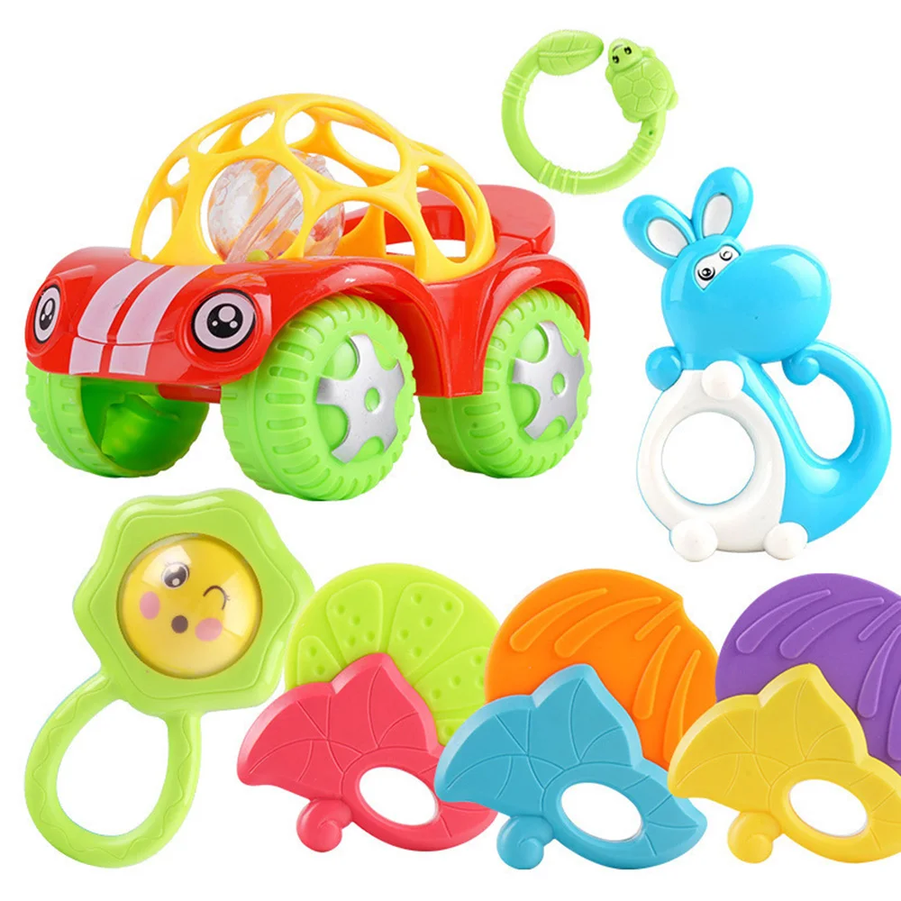

7pcs/set Baby Toys Baby Rattles Hand Bell Rattles Early Educational Toys Crib Mobile Baby Teether Toys For 0-12 Months Newbrons