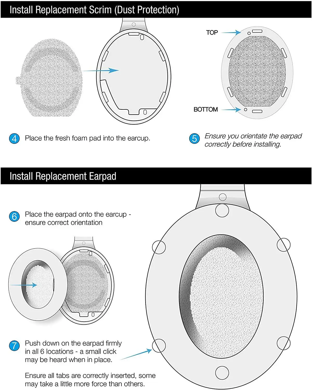 

Earpads for Sony WH1000XM3 - Includes Foam Inserts, Memory Foam & Soft Faux Leather Material, Upgraded WH-1000XM3 Ear Pads
