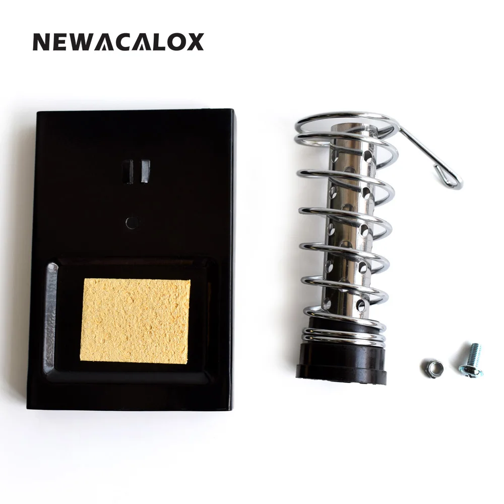 Подставка для паяльника NEWACALOX держатель из металлической пластины с губкой
