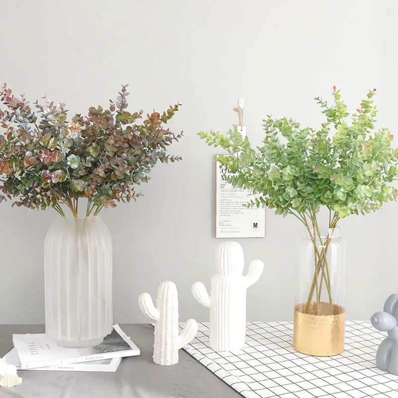 Имитация эвкалипта 5 вилок свадебные украшения искусственные растения InsRattan 58 см