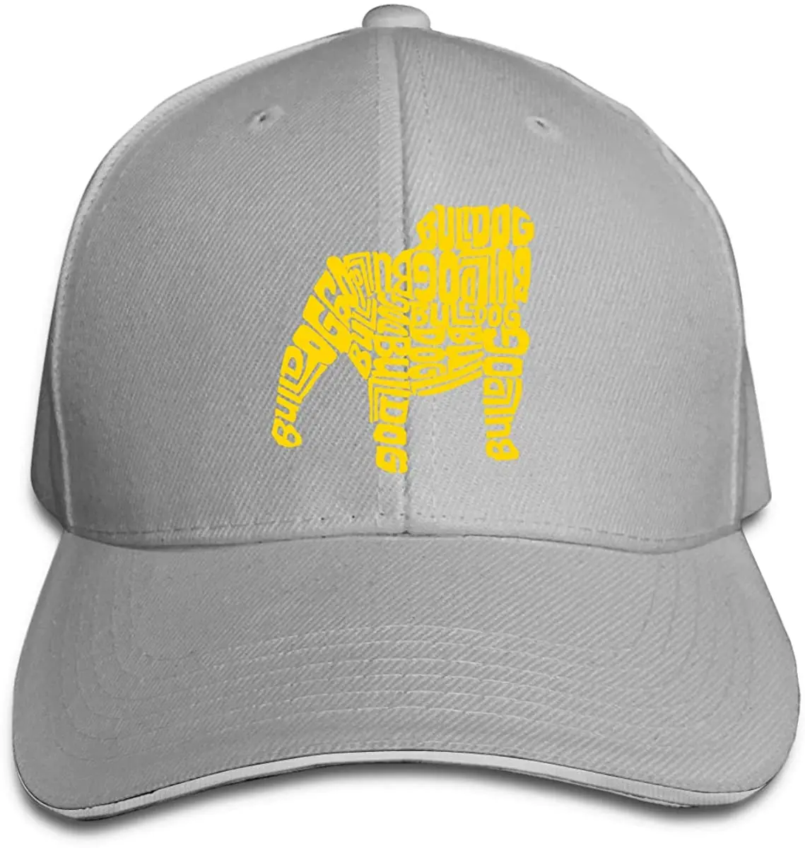 

Bulldog Adjustable Baseball Sandwich Hat Cap for Unisex