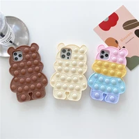agrotera soft silicone case cover for iphone 7 8 plus x xs xr 11 pro max se 2020 12 3d cute cartoon rainbow bear cat bunny ears