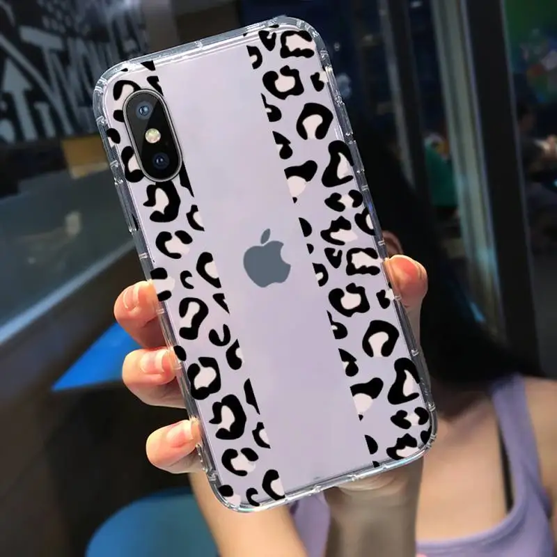 

fashion Leopard Print Colorful Phone Case Transparent for iPhone 11 12 mini pro XS MAX 8 7 6 6S Plus X 5S SE 2020 XR
