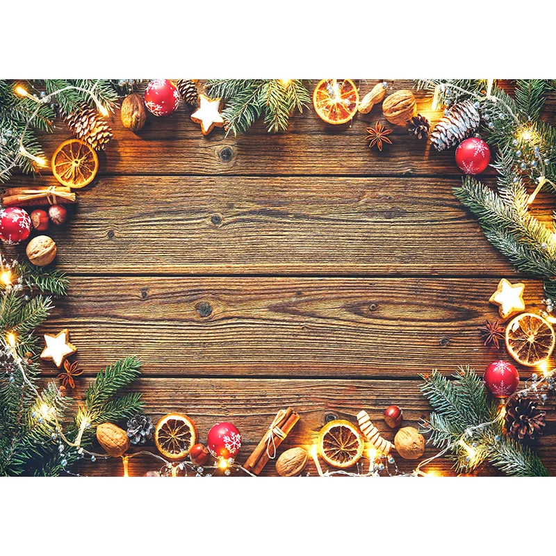 

ZHISUXI Vinyl Custom Photography Backdrops Christmas day & Wood planks Theme Photo Studio Background FK91025-09