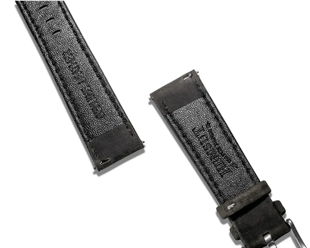 Ремешок Hemsut из натуральной кожи для мужчин и женщин сменный быстросъемный темно