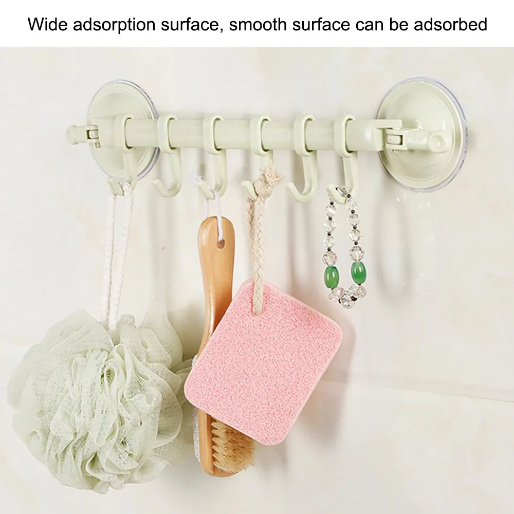 6 крючков вешалка для хранения настенный подвесной держатель присоски крючки