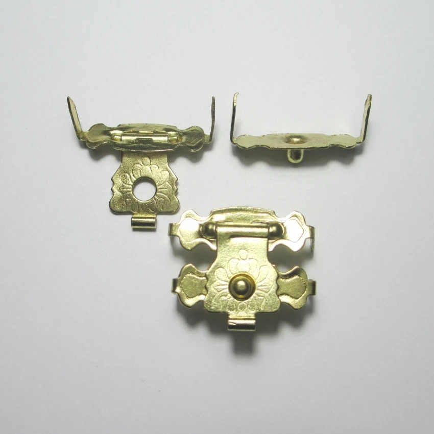 100pcs/lot 17*17mm Latch Catch Brass Finish Buckle Clasp Hook Wooden Packing Jewellery Box Drawers Furnitures Decoration | Мебель
