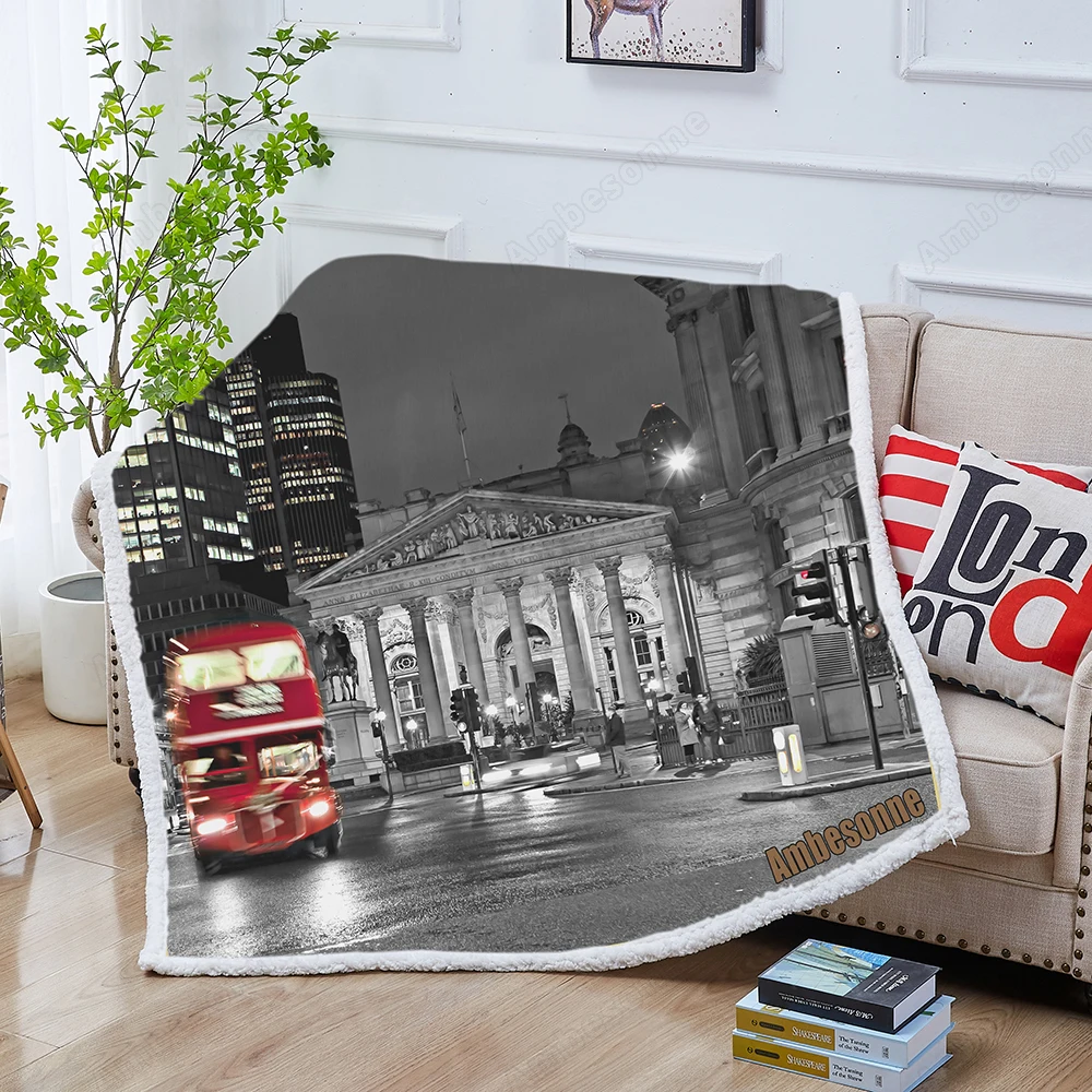 Одеяло Королевский обмен Лондон с красным маршрутом мастер автобус шерпа одеяло